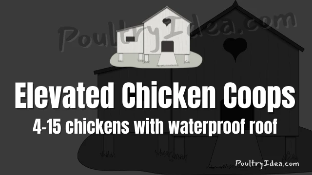 elevated chicken coops with waterproof roofs
